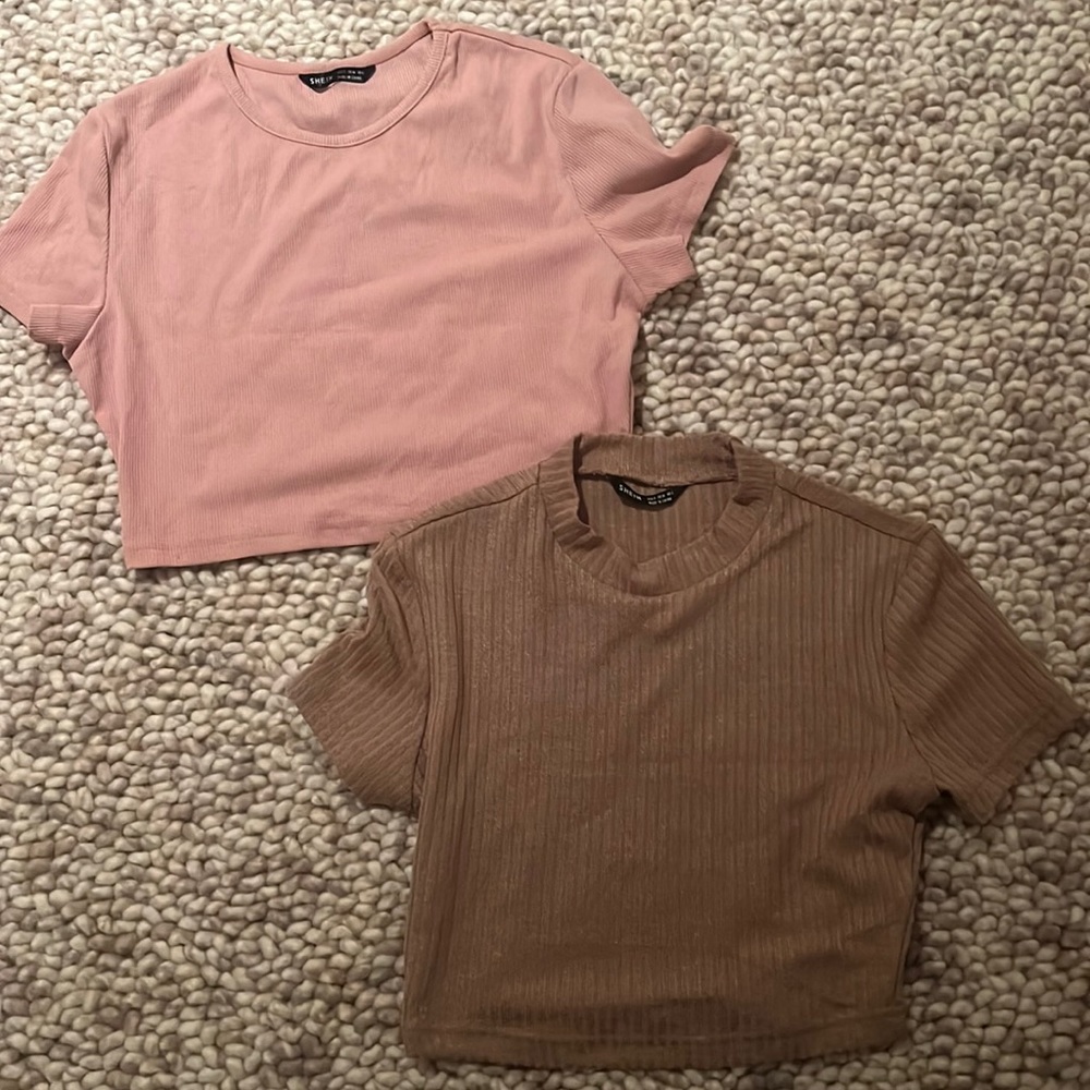2-Pack Pink and Tan Tee-Shirts